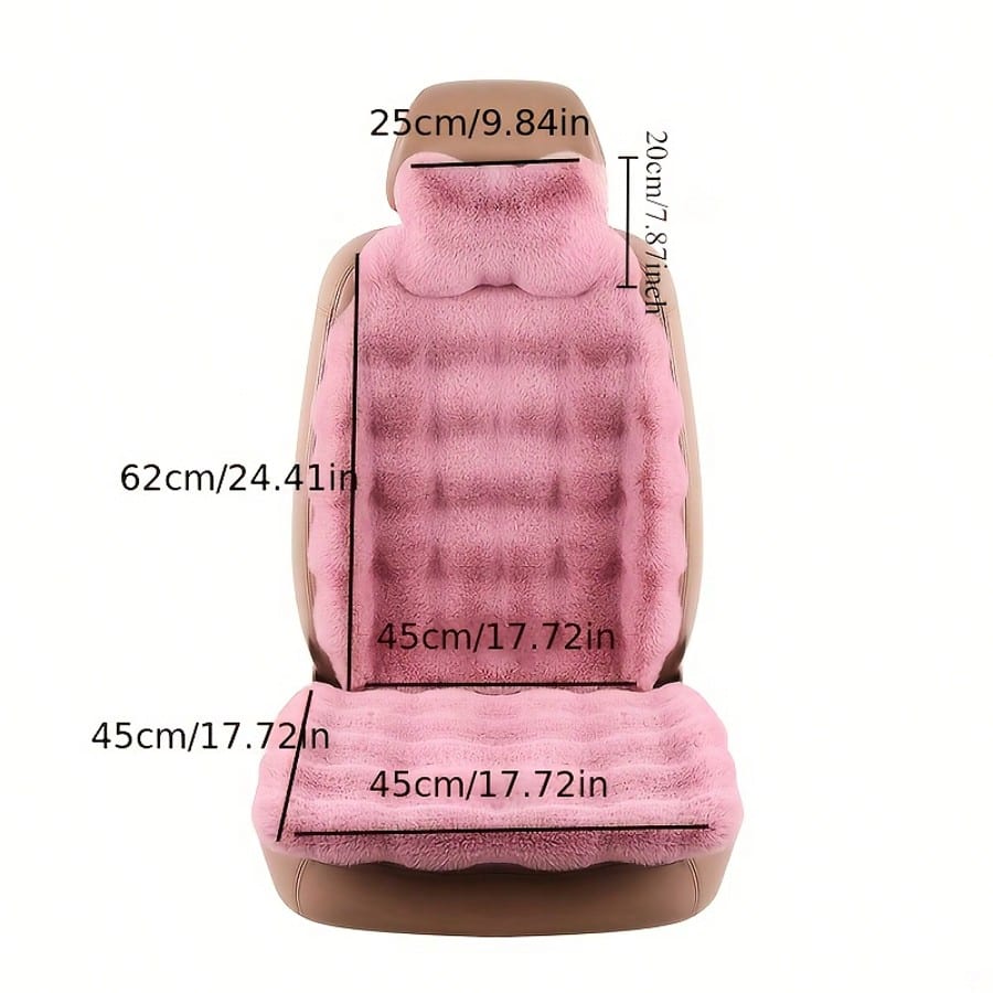 Premium Soft Car Seat Pad With Backrest, **Quick-Install Non-Slip** Interior Cover, **Snug Fit** Universal Seat Protector For Most Vehicles, All-Season Comfort (3 PC)