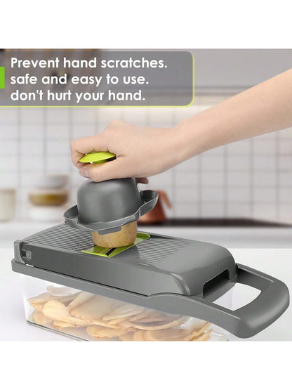 Pro-Series 16-In-1 Vegetable Chopper-Veggie Chopper, Food Chopper With Container, Vegetable Cutter Chopper & Spiralizer For Onion Salad (Home Essential Gadget & Kitchen)