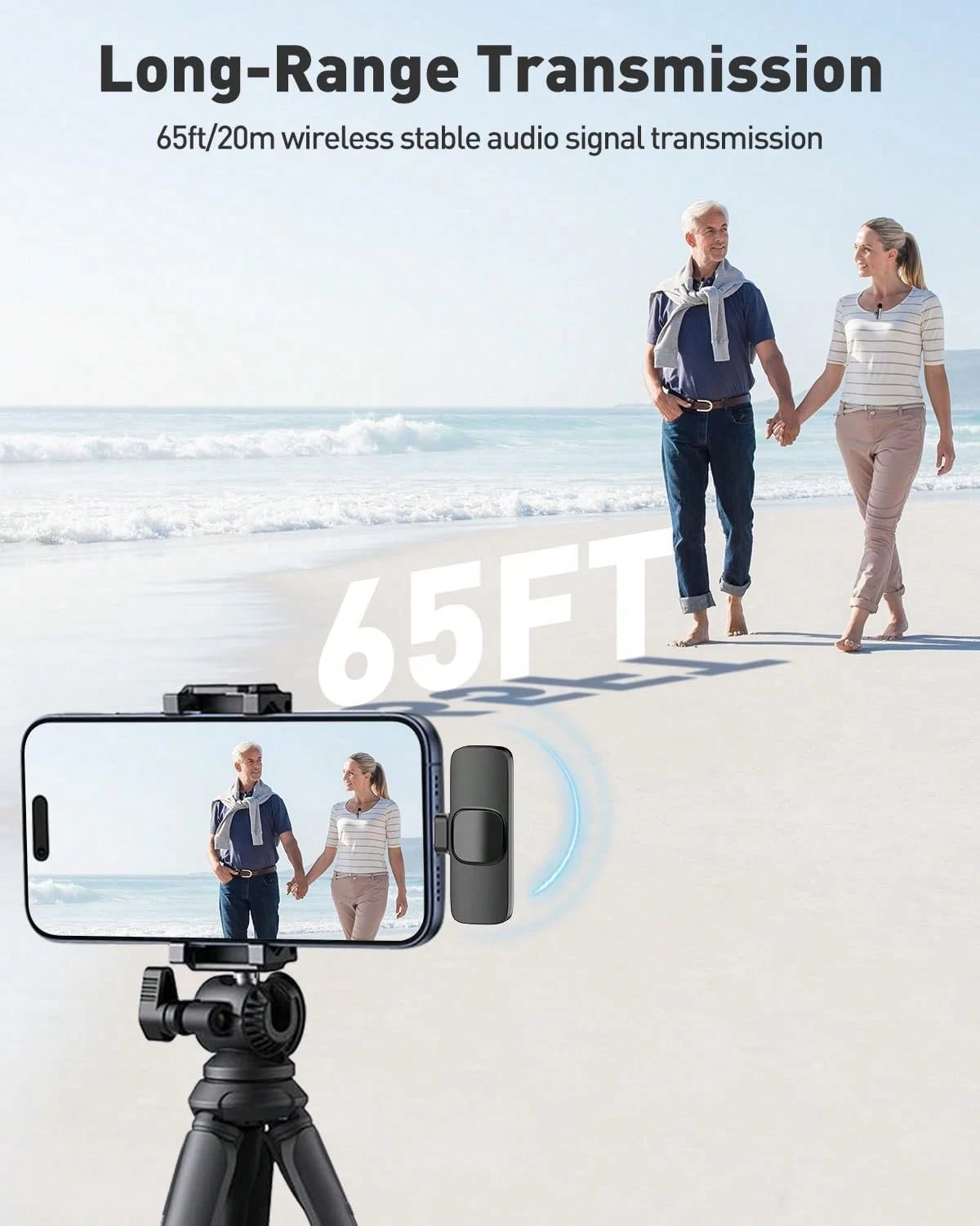 Professional Omnidirectional Collar Microphone, Wireless Rechargeable Recording Mic For Cellphone, Compact Hands-Free Audio Equipment, Multi-Scene Device For Short Video Production & Online Live Shows