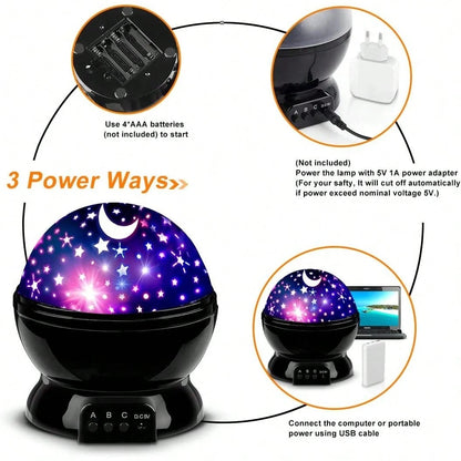 Projector Night Lights Kids, Birthday Gifts 1-4-6-14 Year Old Girl Boy Kids Bedroom, Glow In Dark Stars Moon Child Asleep Peacefully