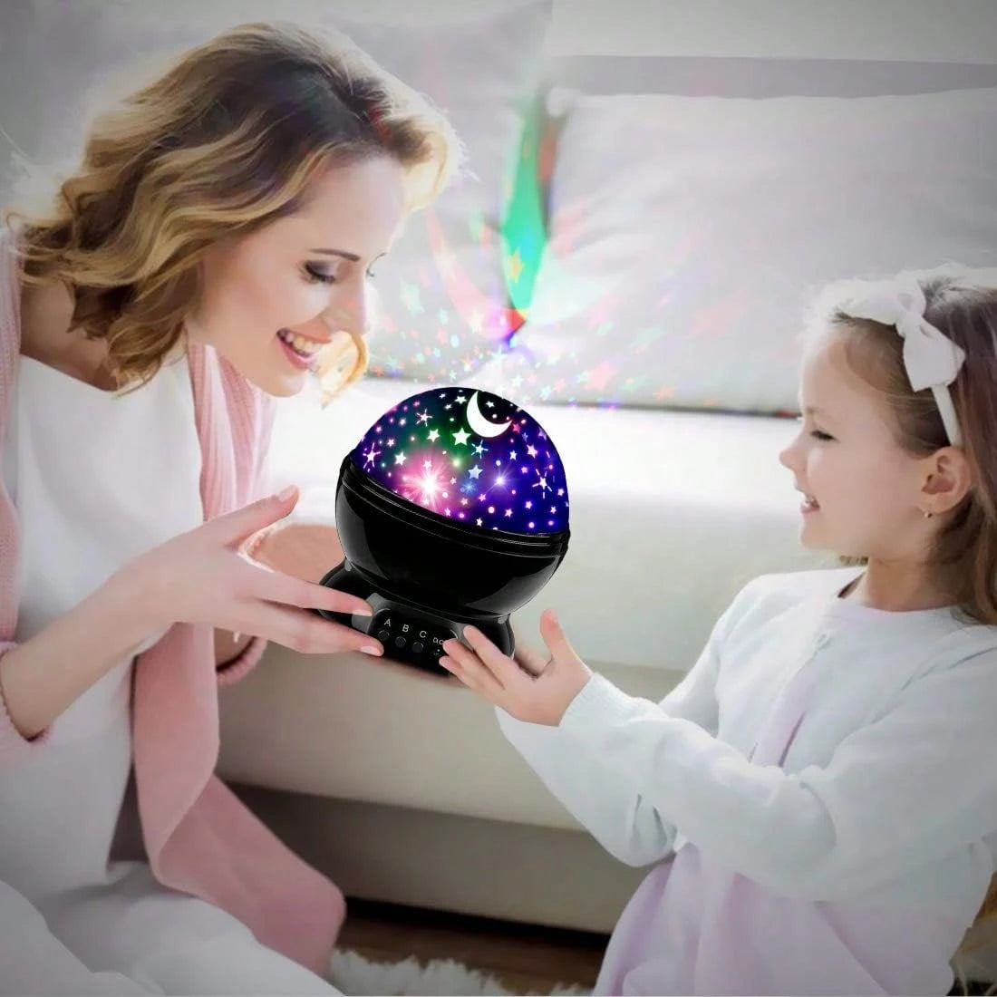Projector Night Lights Kids, Birthday Gifts 1-4-6-14 Year Old Girl Boy Kids Bedroom, Glow In Dark Stars Moon Child Asleep Peacefully