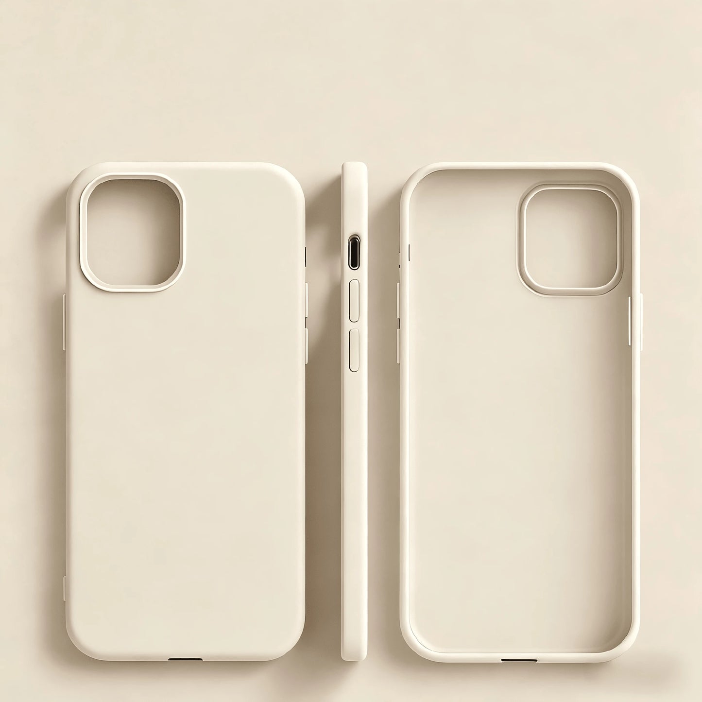 Pure Black TPU Liquid Silicone Hybrid Phone Case- Anti-Yellowing And Soft-Touch Protection Compatible With Iphone