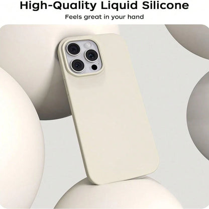 Pure Black TPU Liquid Silicone Hybrid Phone Case- Anti-Yellowing And Soft-Touch Protection Compatible With Iphone