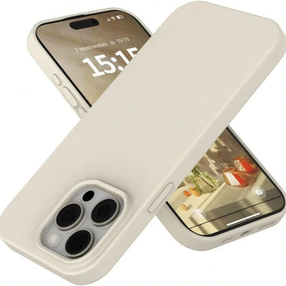 Pure Black TPU Liquid Silicone Hybrid Phone Case- Anti-Yellowing And Soft-Touch Protection Compatible With Iphone