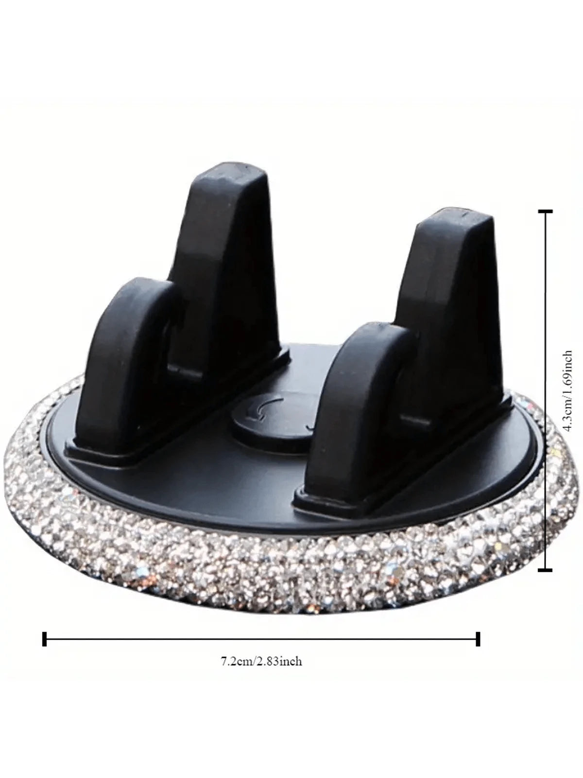 PVC Material Rhinestone Car Phone Holder, Universal Dashboard Phone Stand, Adjustable Car GPS Mount, Cute Rotating Clip, Suitable For Landscape And Portrait Screens