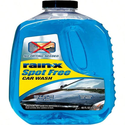 Rain-X 620073- Car Wash Deep Cleaning, High Foam Soap Provides Spot Free Shine With No Towel Or Hand Drying Needed- Car Soap For Car Cleaning And Detailing 48 Fl Oz