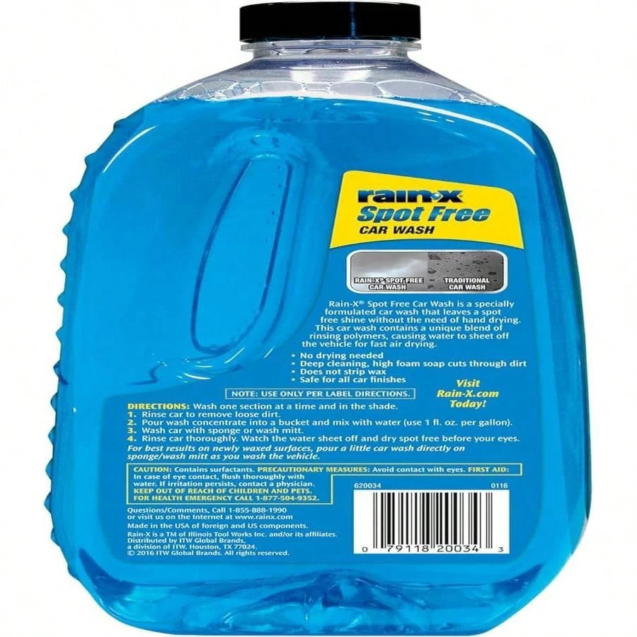 Rain-X 620073- Car Wash Deep Cleaning, High Foam Soap Provides Spot Free Shine With No Towel Or Hand Drying Needed- Car Soap For Car Cleaning And Detailing 48 Fl Oz