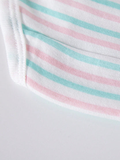 [RANDOM]12 Pcs/Pack Girls Comfortable Breathable Underwear With Dancer, Fox, Mermaid, Teddy Bear, Striped And Pentagram Print, Suitable For Small, Young Girl