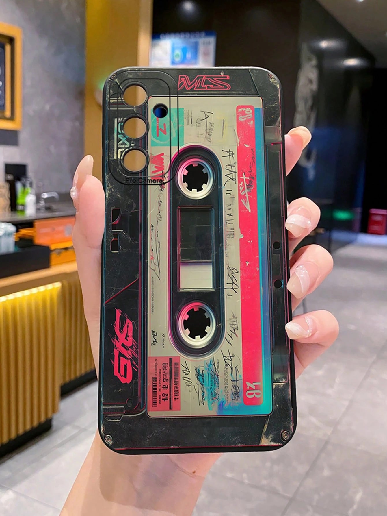 Recorder 1pc Retro Cassette Camera Shockproof Phone Case Compatible With Apple,/Galaxy