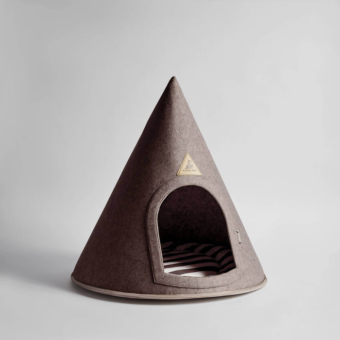 Recycled Felt Medium Cave / Bed, Lucy - Brown