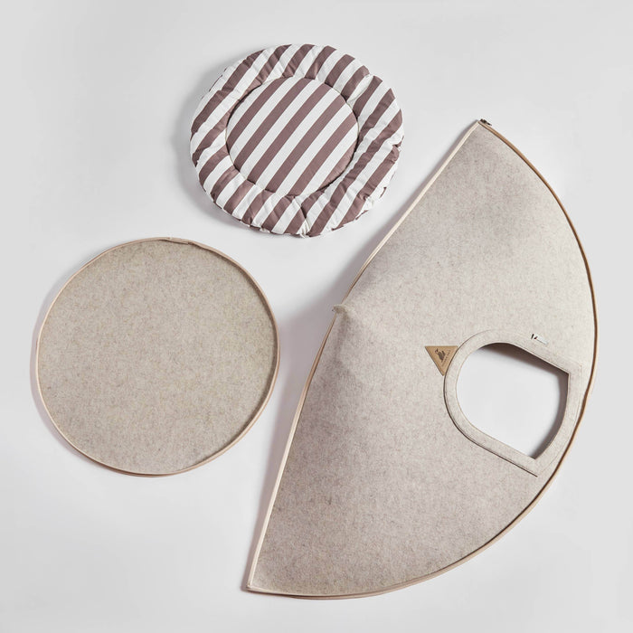 Recycled Felt Pet Cave / Bed, Cream