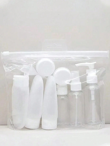 Refillable Travel Bottle Set: Spray, Lotion, Shampoo, Body Wash, Soft Tube Bottles, Empty Liquid Containers Suitable For Cosmetics, Portable Tools, Refillable, Travel Essentials, Travel Storage Bag, B