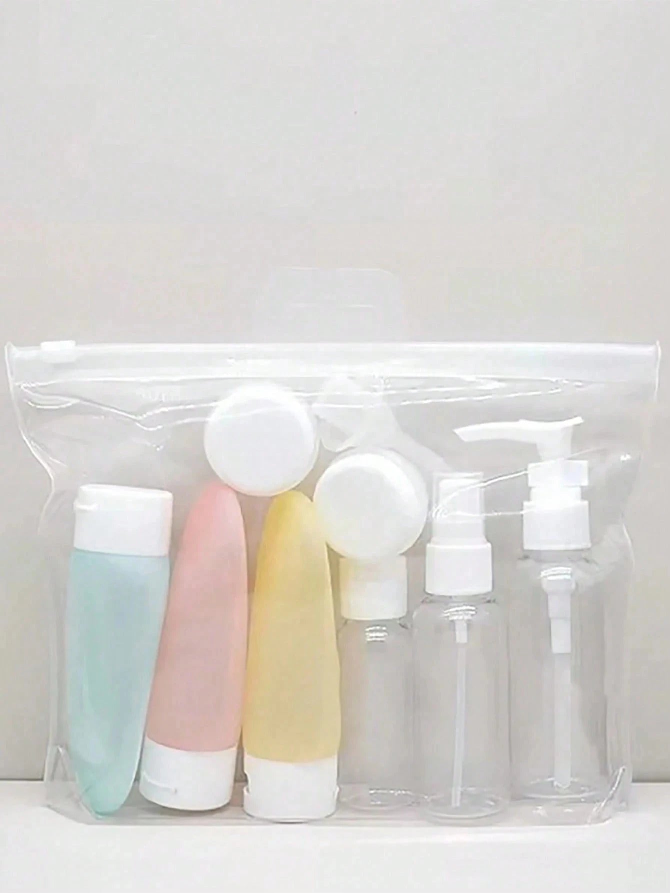 Refillable Travel Bottle Set: Spray, Lotion, Shampoo, Body Wash, Soft Tube Bottles, Empty Liquid Containers Suitable For Cosmetics, Portable Tools, Refillable, Travel Essentials, Travel Storage Bag, B