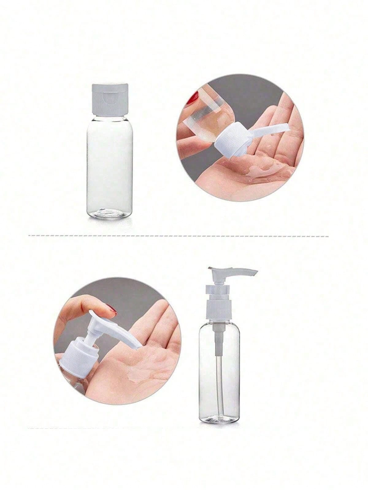 Refillable Travel Bottle Set: Spray, Lotion, Shampoo, Body Wash, Soft Tube Bottles, Empty Liquid Containers Suitable For Cosmetics, Portable Tools, Refillable, Travel Essentials, Travel Storage Bag, B