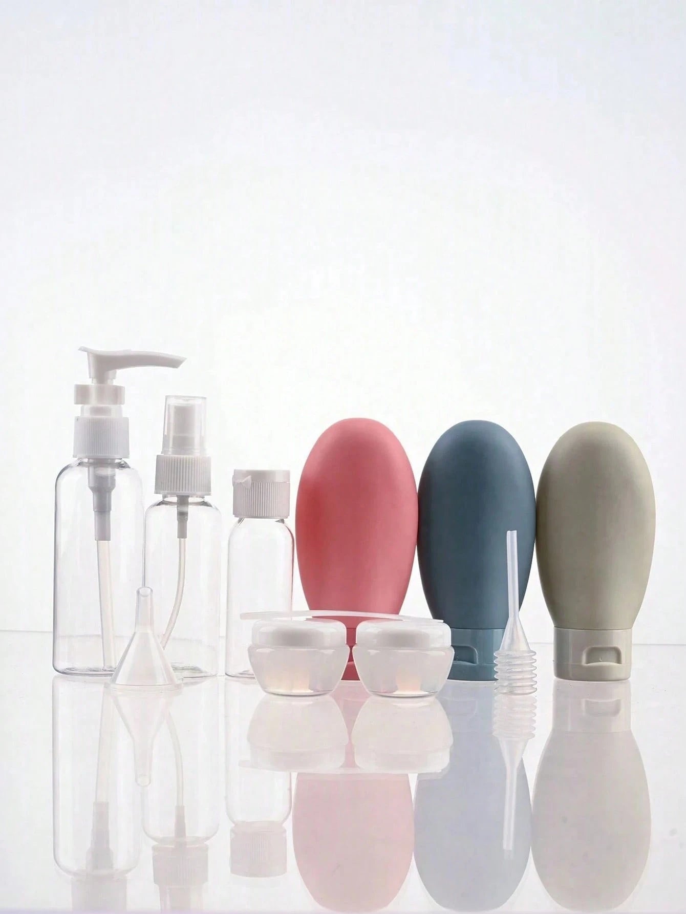 Refillable Travel Bottle Set: Spray, Lotion, Shampoo, Body Wash, Soft Tube Bottles, Empty Liquid Containers Suitable For Cosmetics, Portable Tools, Refillable, Travel Essentials, Travel Storage Bag, B