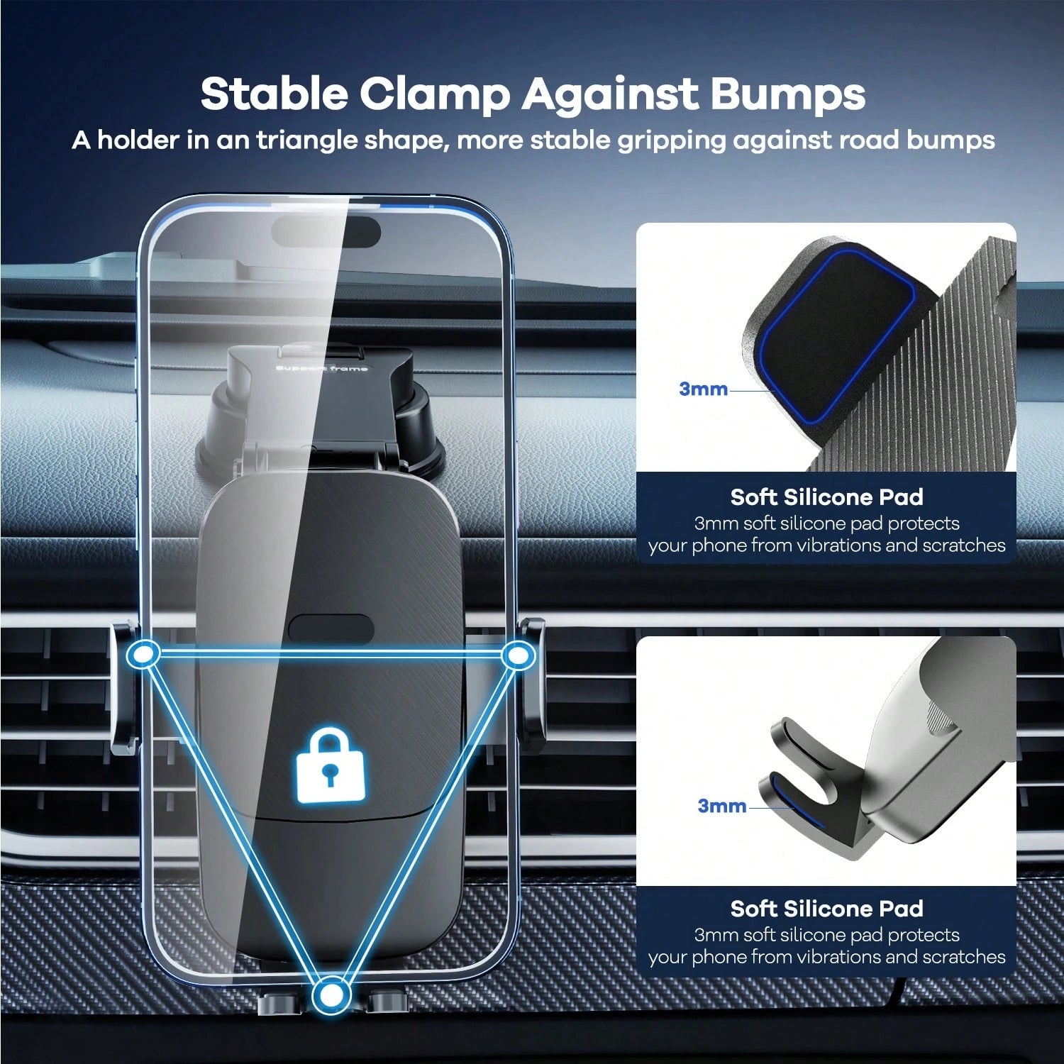 REMAX 4-7 Inch Universal Car Phone Holder, Suitable For Dashboard Or Windshield Installation, Multi-Angle Adjustable, Compatible With IPhone And Android Phones, Car Accessories, Essential For Driving