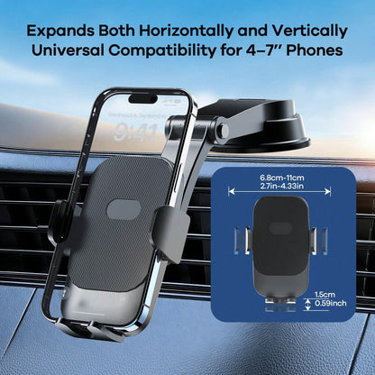 REMAX 4-7 Inch Universal Car Phone Holder, Suitable For Dashboard Or Windshield Installation, Multi-Angle Adjustable, Compatible With IPhone And Android Phones, Car Accessories, Essential For Driving