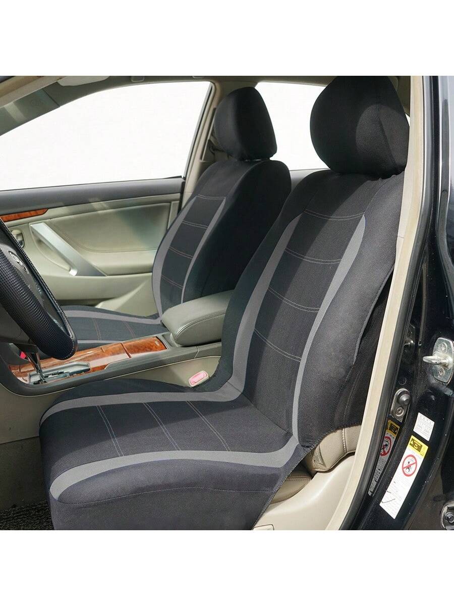REMAX 9pcs Polyester Fabric Car Seat Covers, Compatible With Airbags, Universal Fit Seat Cushions, Car Accessories, New Design For Women