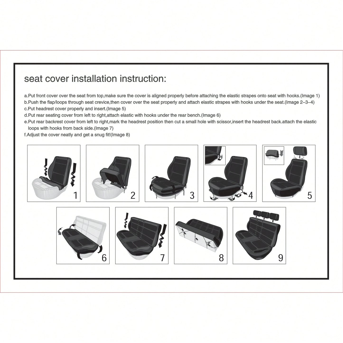REMAX 9pcs Polyester Fabric Car Seat Covers, Compatible With Airbags, Universal Fit Seat Cushions, Car Accessories, New Design For Women