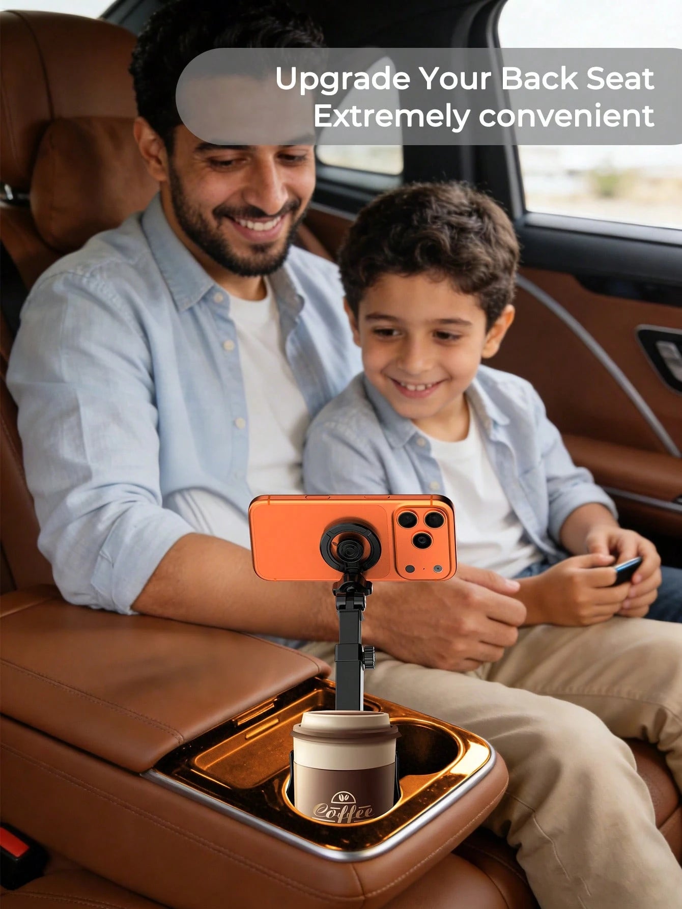 REMAX Adjustable Magnetic Car Cup Holder Mount, Strong Magnetic Hold, 360° Rotating Extendable Arm, Multi-Angle & Height Adjustment, Stable No-Shake Design, Fits 3.37-3.7 Inch Cup Holders, 1-Second In
