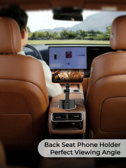 REMAX Adjustable Magnetic Car Cup Holder Mount, Strong Magnetic Hold, 360° Rotating Extendable Arm, Multi-Angle & Height Adjustment, Stable No-Shake Design, Fits 3.37-3.7 Inch Cup Holders, 1-Second In