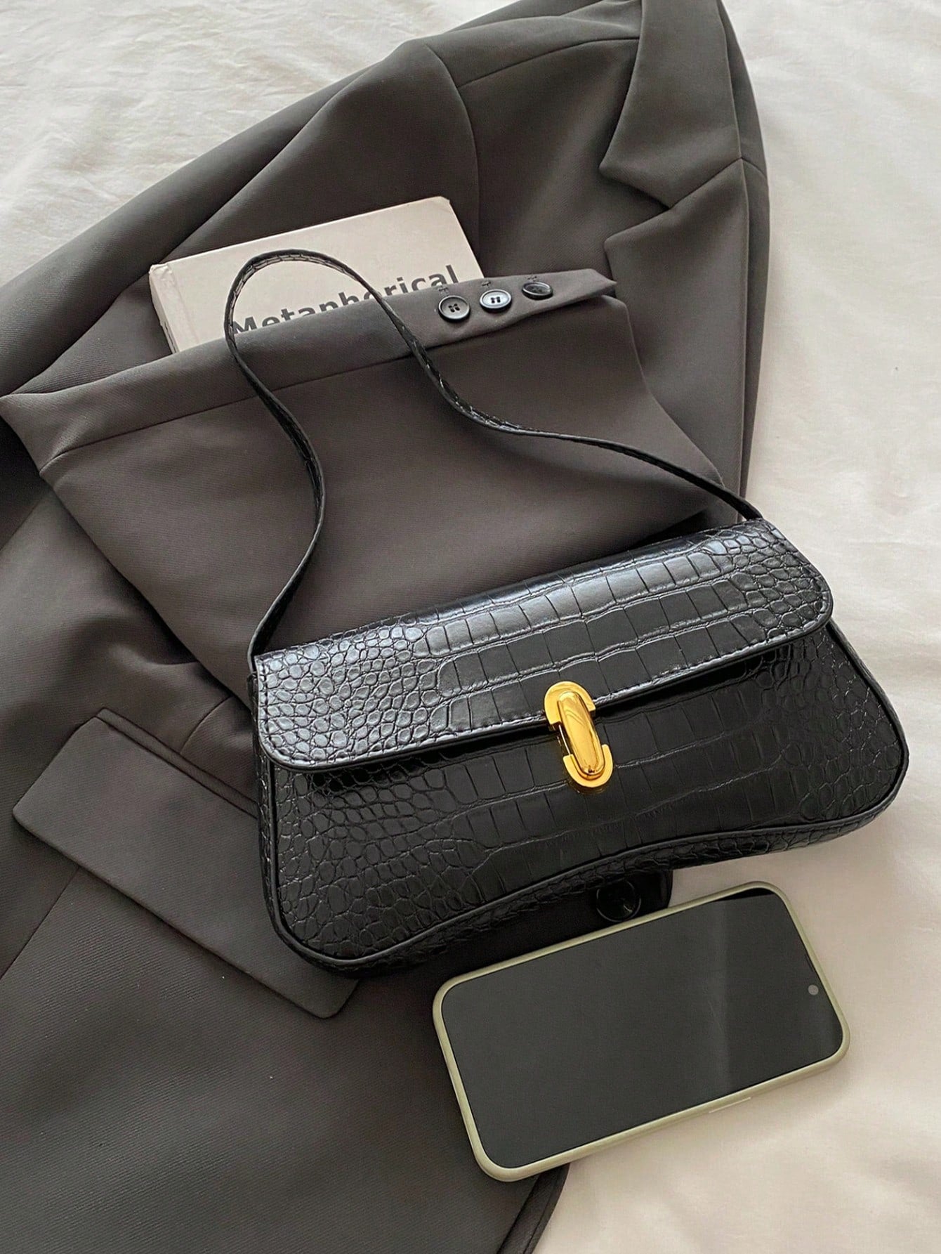 Retro Colorblock Leopard Print Elegant Shoulder/Underarm Bag, Women's Leopard Print Handbag, Leopard Print Makes A Comeback