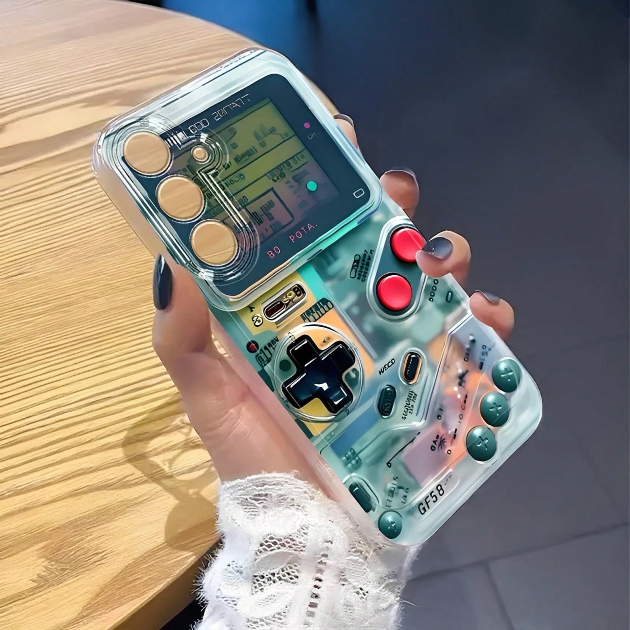 Retro Game Console 2D Flat Pattern Transparent Phone Case Suitable For Compatible With IPhone 17,16, 15, 14, 13, 12, 11, Pro Max, Air, Plus, As Well As Galaxy S26/25/24/23/22/21 Ultra/FE/Edge/+,A73/72