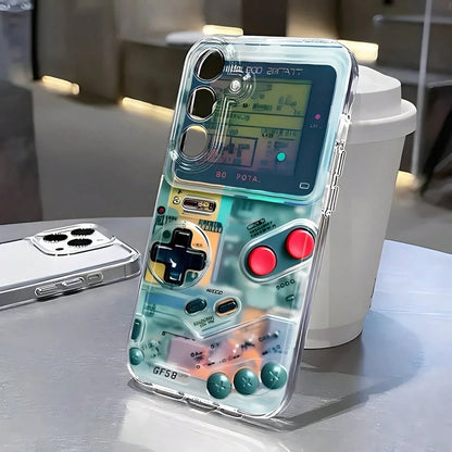 Retro Game Console 2D Flat Pattern Transparent Phone Case Suitable For Compatible With IPhone 17,16, 15, 14, 13, 12, 11, Pro Max, Air, Plus, As Well As Galaxy S26/25/24/23/22/21 Ultra/FE/Edge/+,A73/72