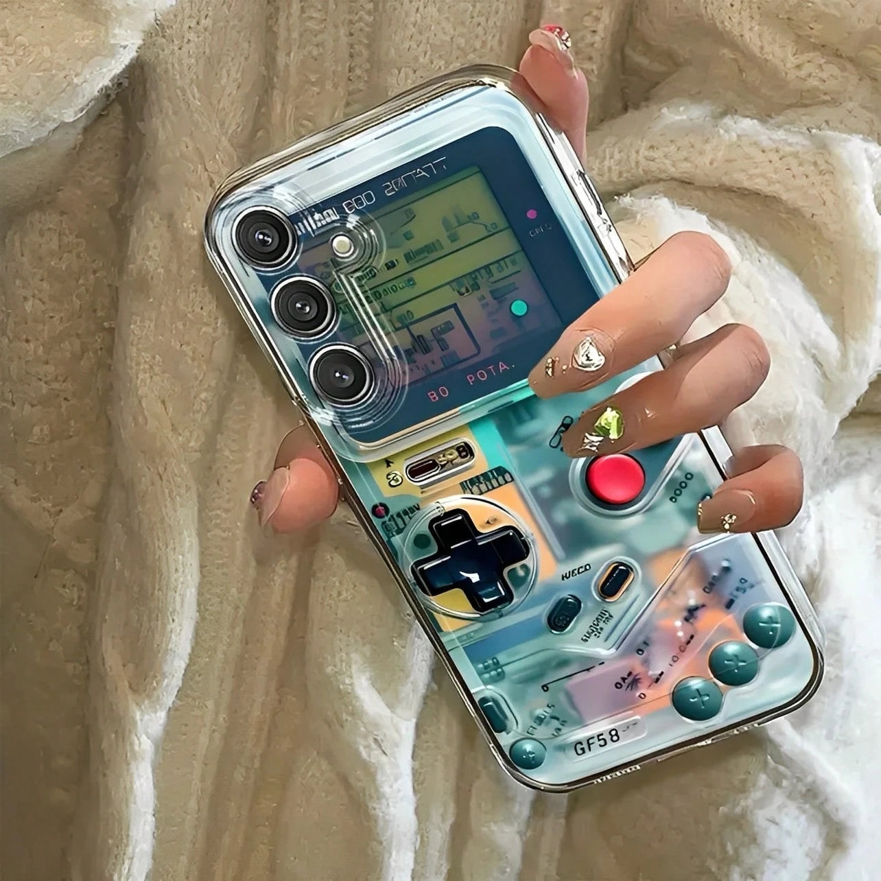 Retro Game Console 2D Flat Pattern Transparent Phone Case Suitable For Compatible With IPhone 17,16, 15, 14, 13, 12, 11, Pro Max, Air, Plus, As Well As Galaxy S26/25/24/23/22/21 Ultra/FE/Edge/+,A73/72