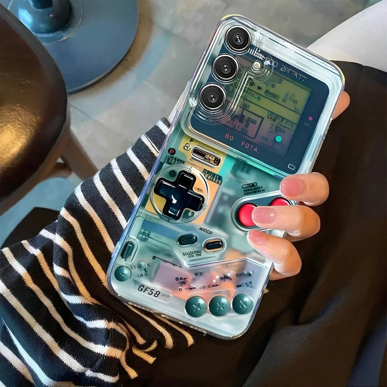 Retro Game Console 2D Flat Pattern Transparent Phone Case Suitable For Compatible With IPhone 17,16, 15, 14, 13, 12, 11, Pro Max, Air, Plus, As Well As Galaxy S26/25/24/23/22/21 Ultra/FE/Edge/+,A73/72