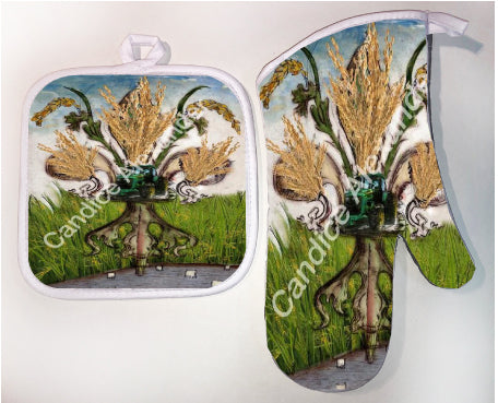 Pot Holder & Oven Mitt Set
