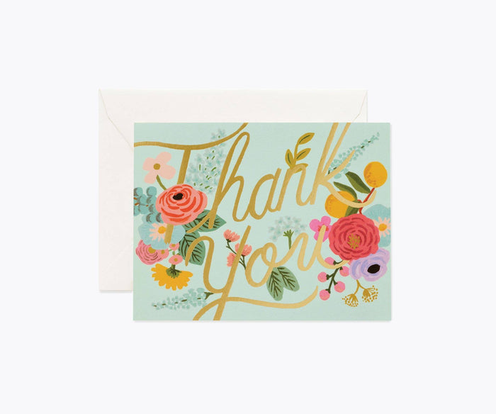 Rifle Paper Co. - Mint Garden Thank You Card