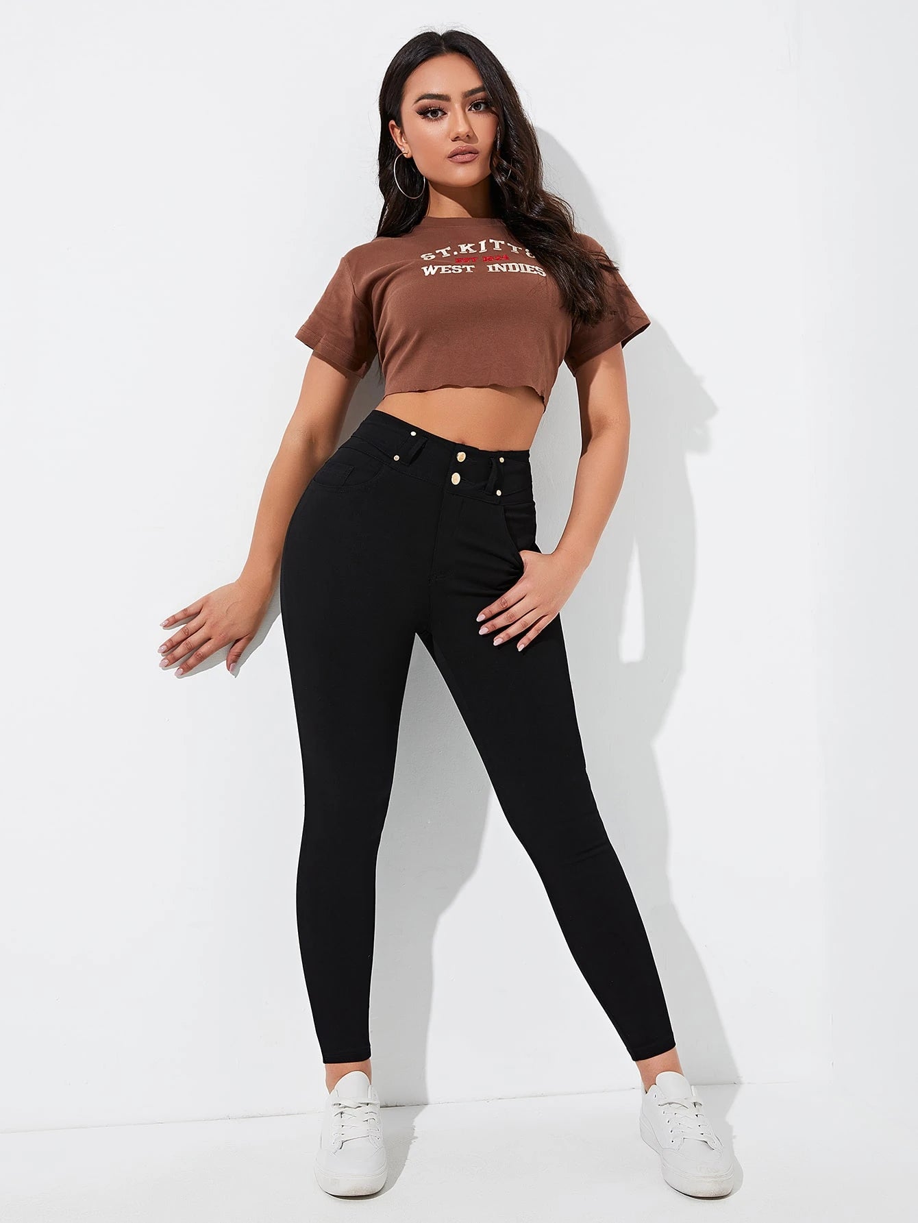 Rivivi Women's Casual Solid Color Slim Fit Pants