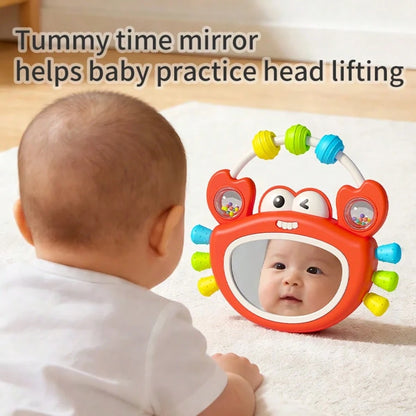 Rocking Sound & Light Crab Rattle Baby Toy, 0-2 Years Old Infant Hand-Grip Ball, Early Education Music Enlightenment Educational Toy