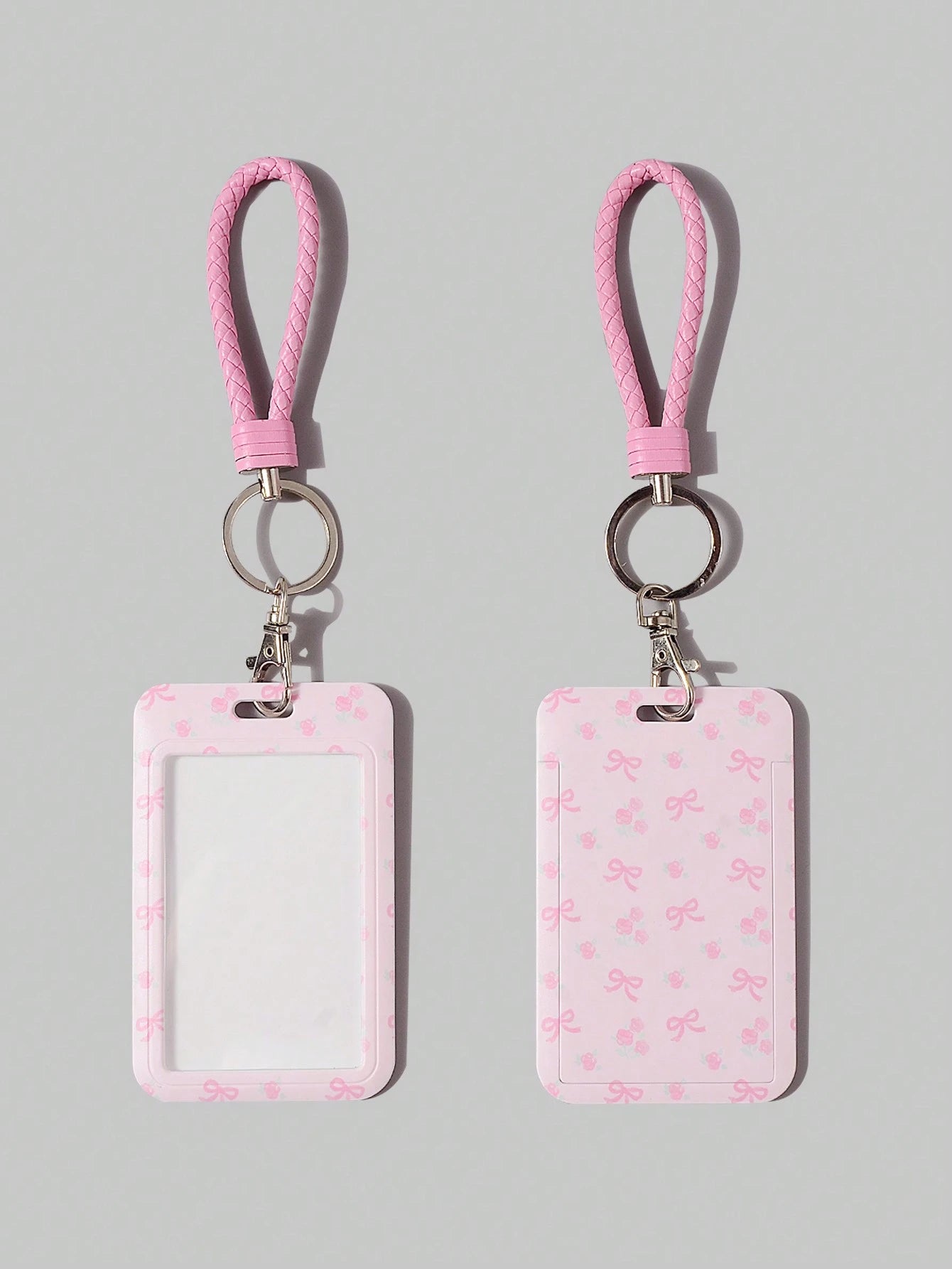 ROMWE Fairycore 1pc Cute Floral Slide Card Holder, Lily Pattern ID Card/Badge Case For Back To School