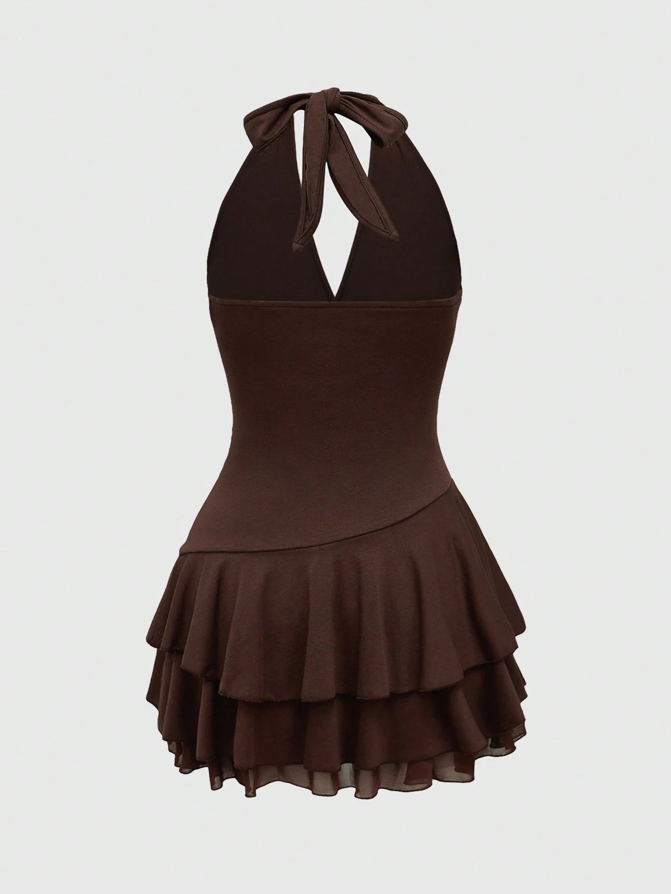 ROMWE Hippie Sun Totem Embroidered Spaghetti Strap Layered Hem Short Dress For Women