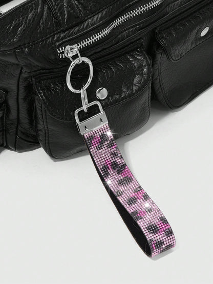 ROMWE Kawaii 5pcs Y2k Exquisite Retro Unique Cool Fashion Light Luxury Brown/Rose Red/Pink White/Silver Black Leopard Print, Markings, Animal Pattern Tiger Pattern Gradual Change Stars Shining Full Di