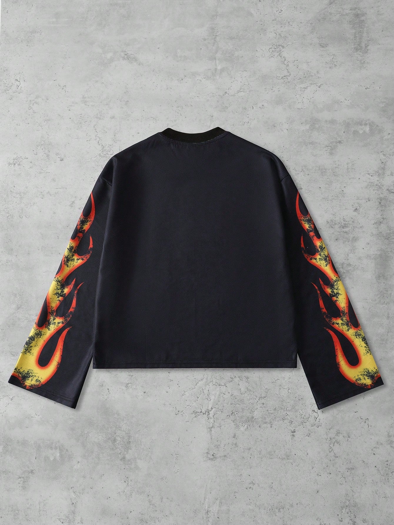 ROMWE MEN Street Life Spring Casual Graphic Men'S Skeleton Print Long Sleeve T-Shirt, Vintage Street Style