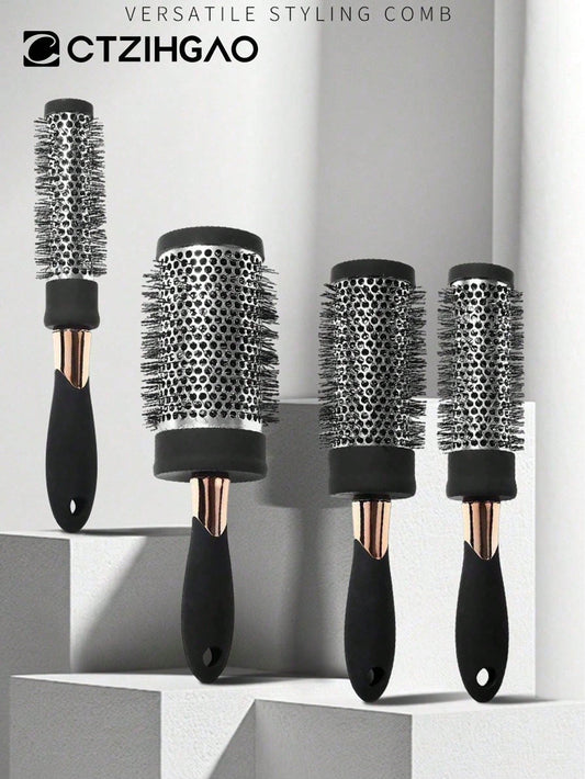 Round Brush, Round Hair Brush, Suitable For Blow-Drying Bangs, Women's Curling And Straightening Brush, Create Professional Curly Hairstyles, Make Hair Shiny And Lustrous, Blow-Dry Brush, Nylon Bristl