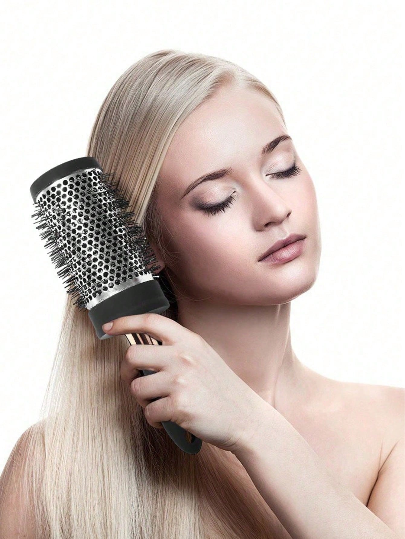 Round Brush, Round Hair Brush, Suitable For Blow-Drying Bangs, Women's Curling And Straightening Brush, Create Professional Curly Hairstyles, Make Hair Shiny And Lustrous, Blow-Dry Brush, Nylon Bristl