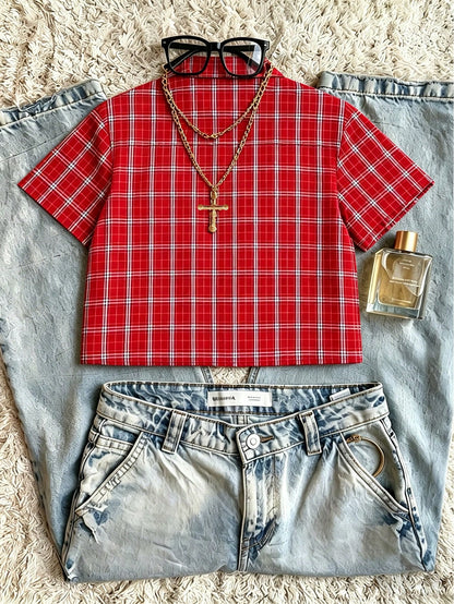 Rovax Y2K Streetwear Jesus Print Slogan Casual Women Shirt