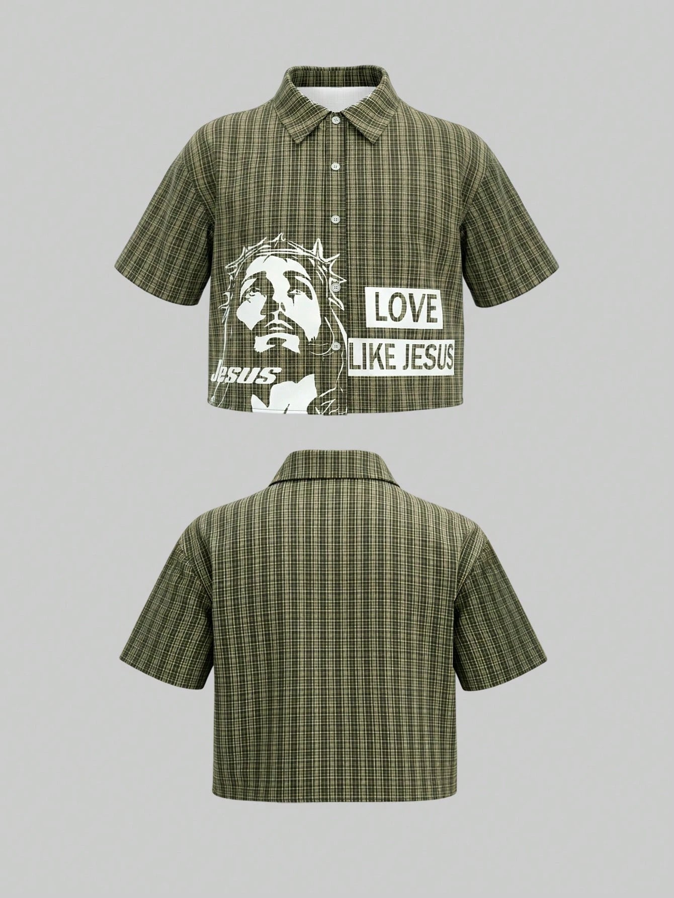 Rovax Y2K Streetwear Jesus Print Slogan Casual Women Shirt