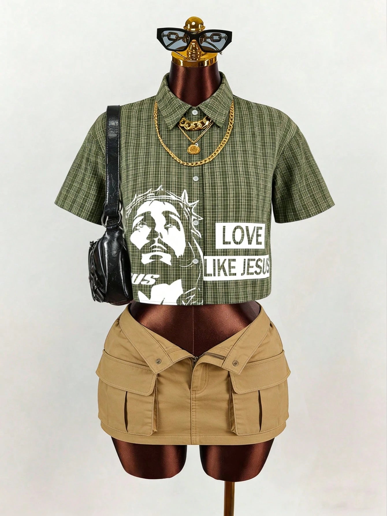 Rovax Y2K Streetwear Jesus Print Slogan Casual Women Shirt