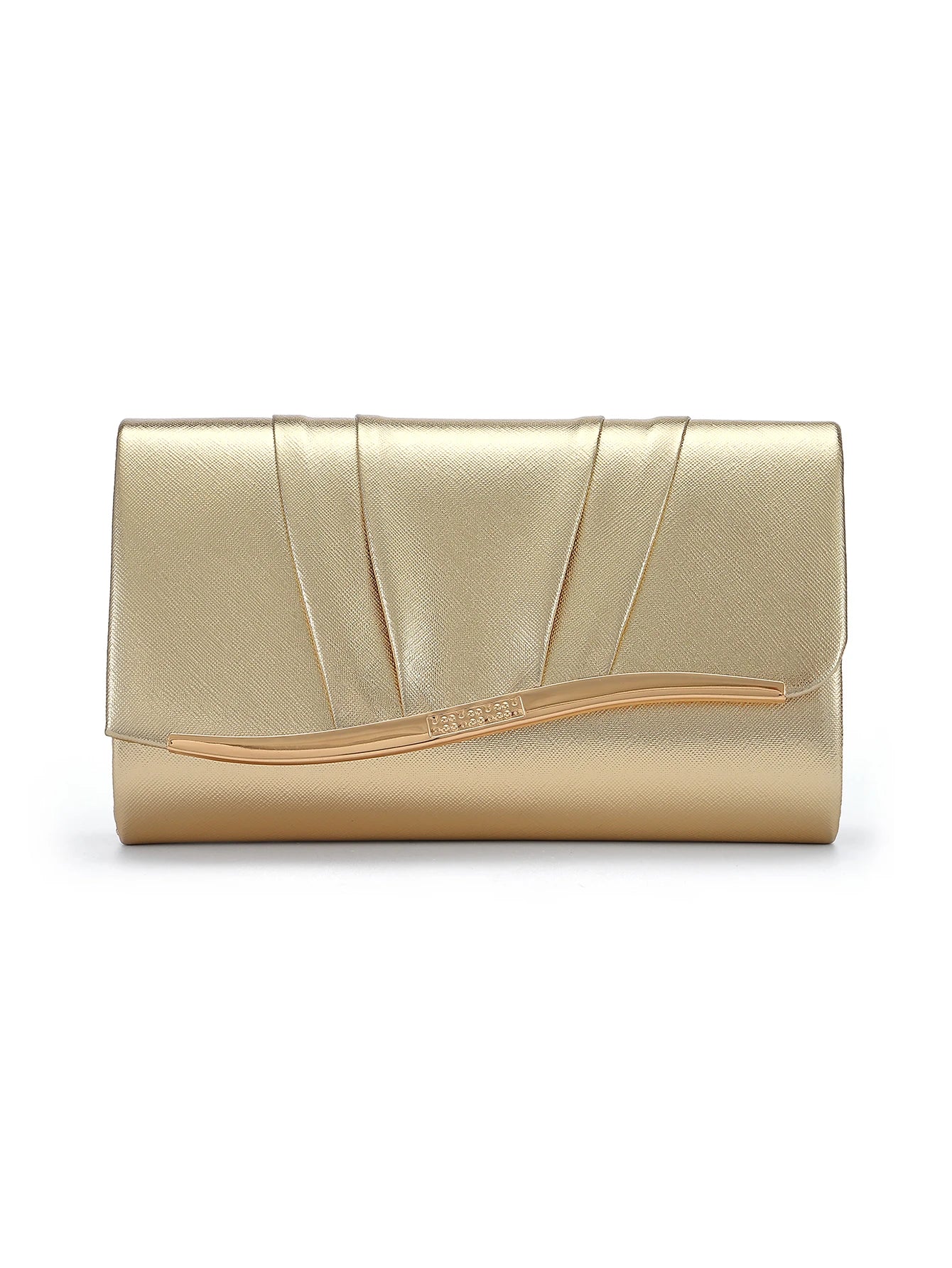 Rylithe Fashionable Women's PU Pleated Design Evening Clutch Bag, Party/Wedding Shoulder/Crossbody Chain Bag