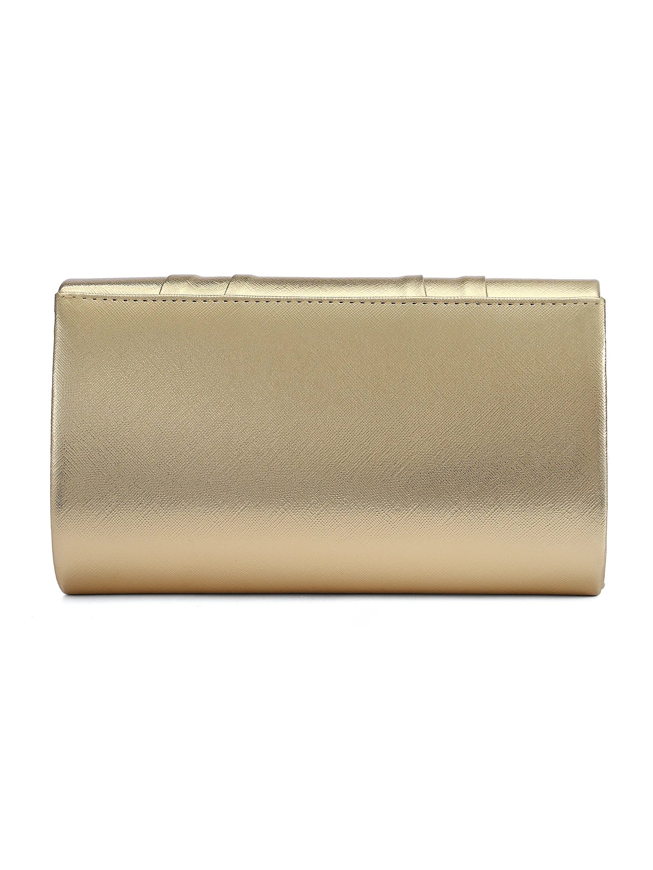Rylithe Fashionable Women's PU Pleated Design Evening Clutch Bag, Party/Wedding Shoulder/Crossbody Chain Bag