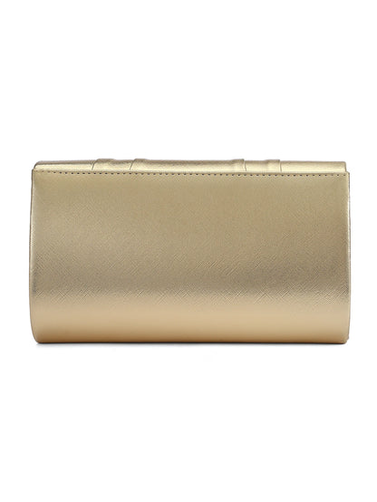 Rylithe Fashionable Women's PU Pleated Design Evening Clutch Bag, Party/Wedding Shoulder/Crossbody Chain Bag