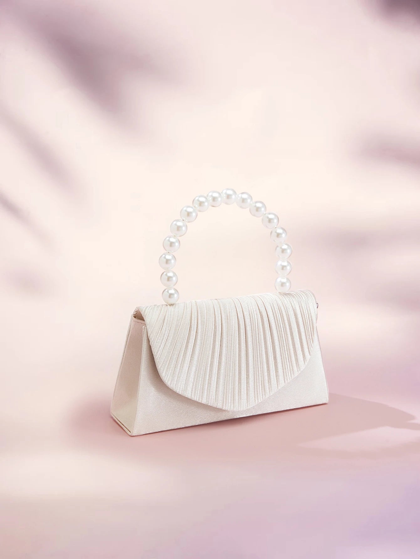 Rylithe OpulAura Women's, Faux Pearl Satin Handbag, Romantic, Party Bag, Refined & Charming Evening Gown Accessory