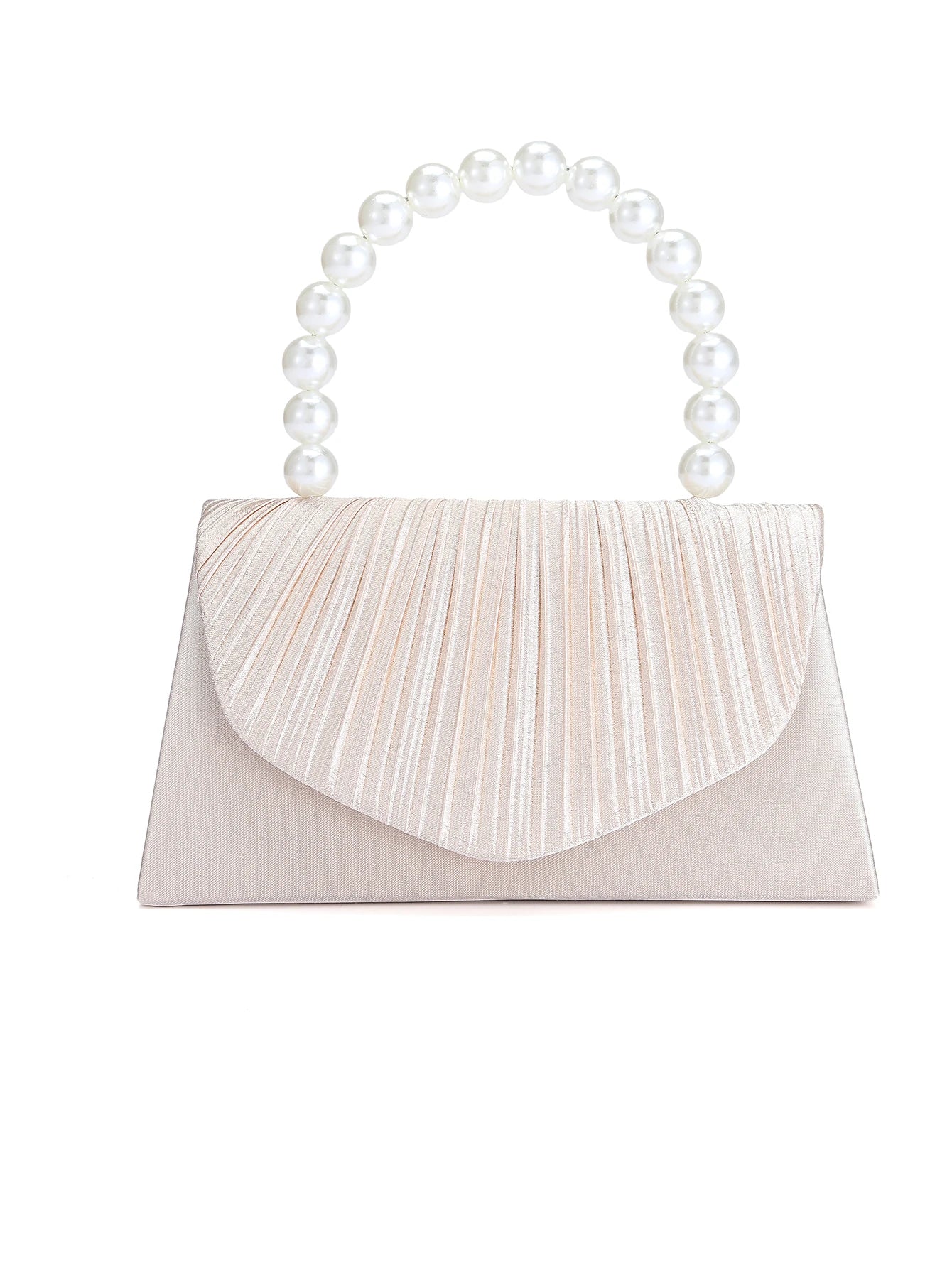 Rylithe OpulAura Women's, Faux Pearl Satin Handbag, Romantic, Party Bag, Refined & Charming Evening Gown Accessory