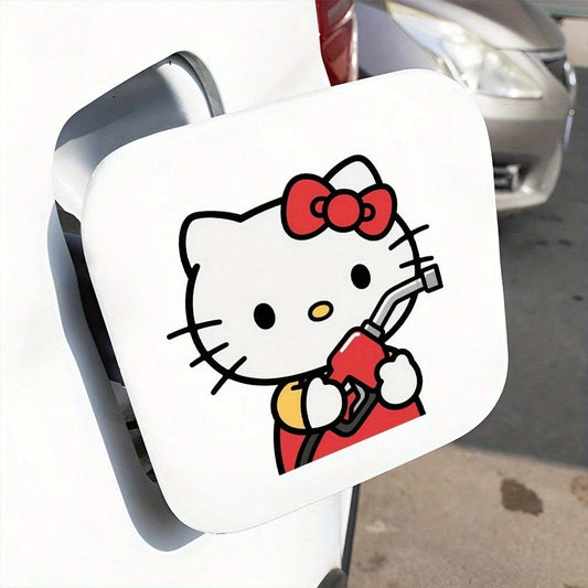 SANRIO 1Pc Stickers For The Hello Kitty Fuel Tank Car, Featuring A Cartoon Design That Creatively Reminds You Of The Fuel Level, Cute Creative Decorative Stickers- Suitable For Car Body, Rear Window