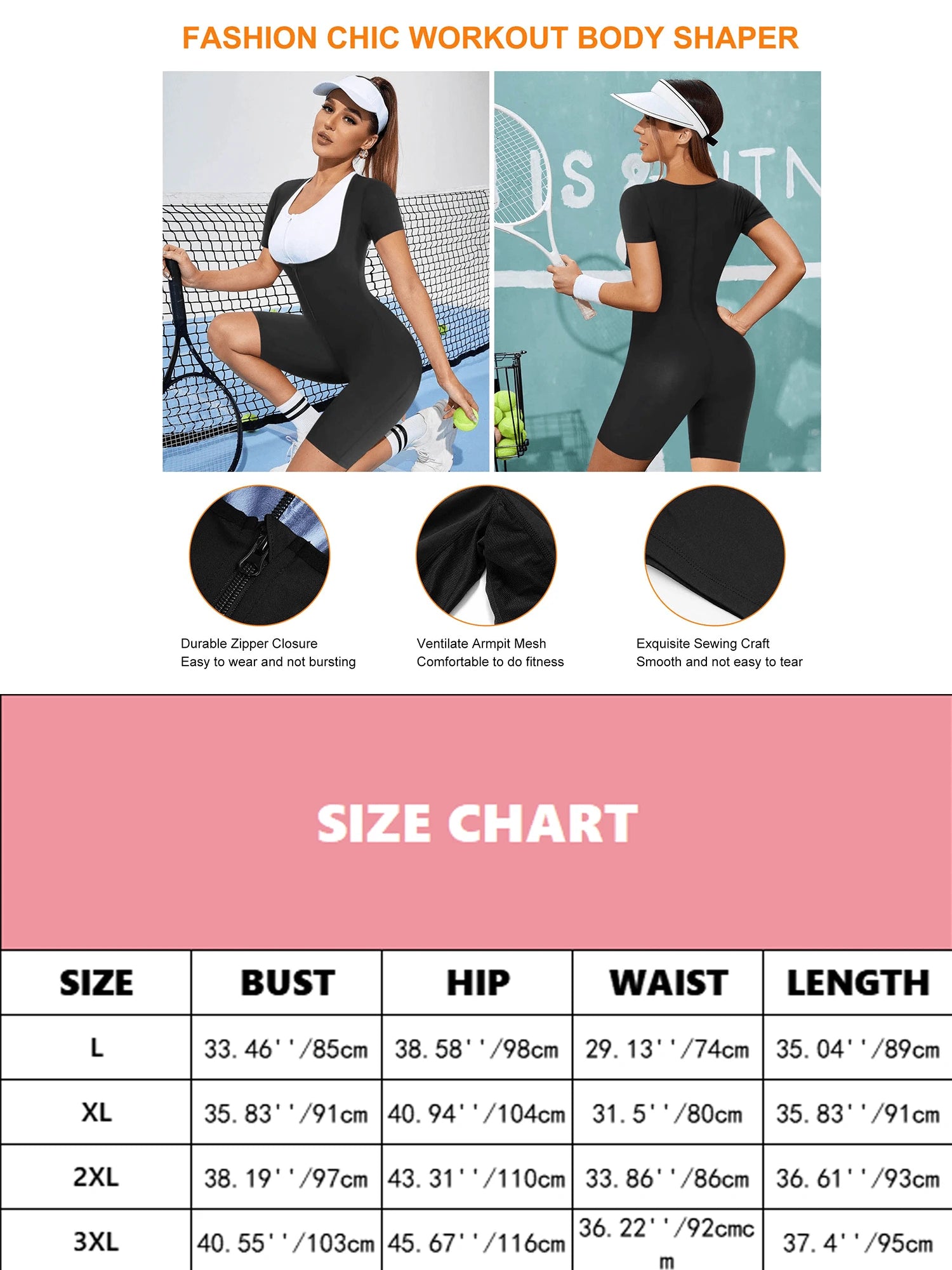 Sauna Suit For Women Sweat Vest Waist Trainer 3 In 1 Slimming Full Body Shaper Workout Top With Sleeve Shorts